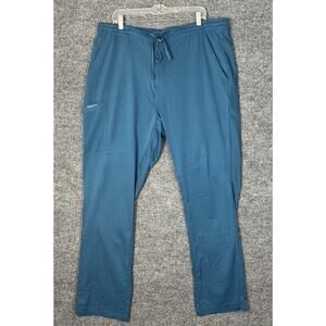 Healing Hands HH Works Womens Scrub Pants Size XL Blue Medical Hospital Stretch